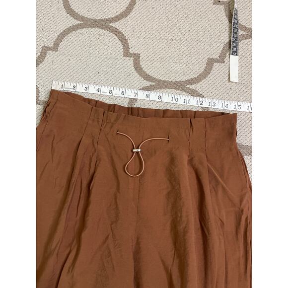 Anthropologie Bungee cord Wide Leg Culottes Brown Pants, size small, MSRP $128 - Picture 5 of 15